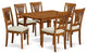Mlpl7-Sbr-C, 7-Piece Kitchen Dinette Set, Kitchen Table and 6 Kitchen Chairs