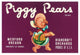 "Piggy Pears Crate Label" Digital Paper Print by Retrolabel, 32"x22"