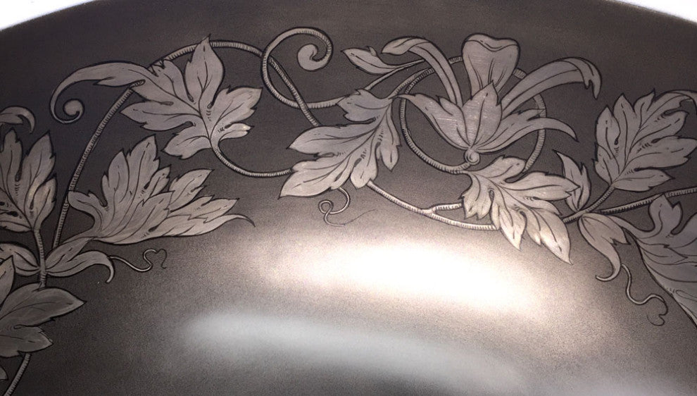 Hand Painted Sink "Orb Manhattan" Small Monaco Undermount Sink