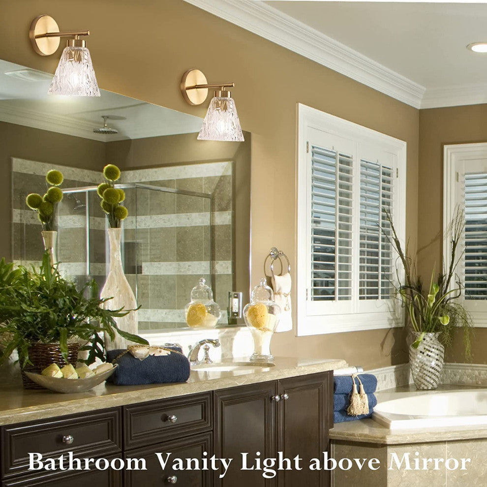 Glass Wall Sconce Lighting Fixture Bathroon Light Fixture Over The Mirror