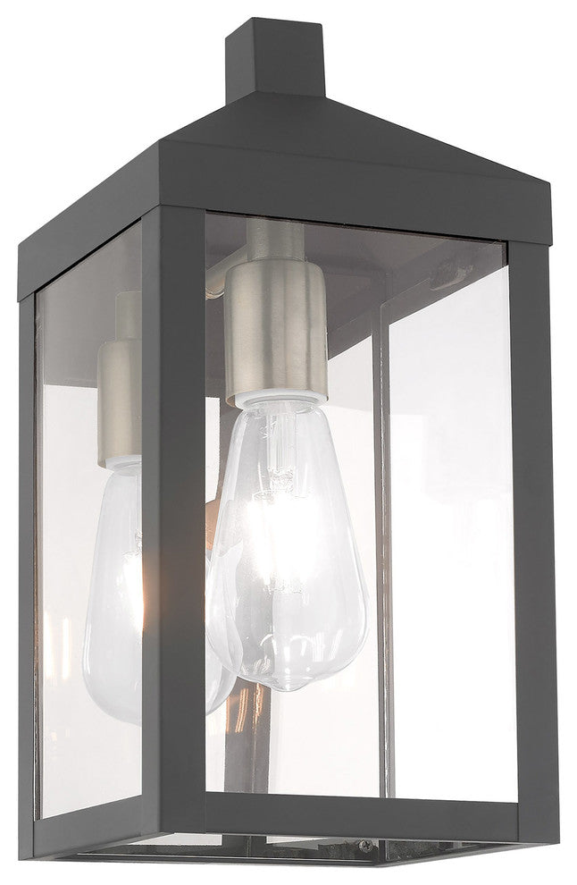 Livex Lighting Scandinavian Gray 1-Light Outdoor Wall Lantern