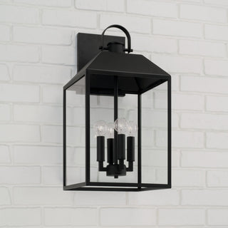 Capital Lighting 953443 Nelson 4 Light 22" Tall Outdoor Wall - Black