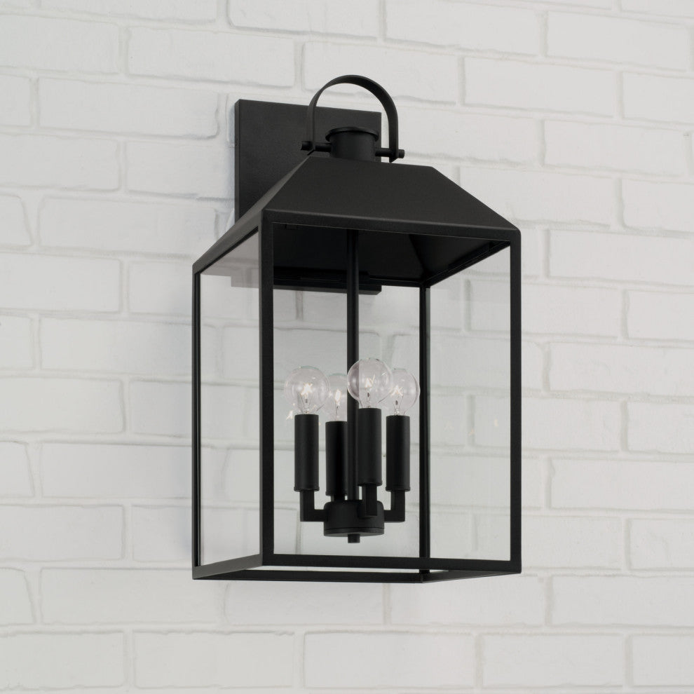 Capital Lighting 953443 Nelson 4 Light 22" Tall Outdoor Wall - Black