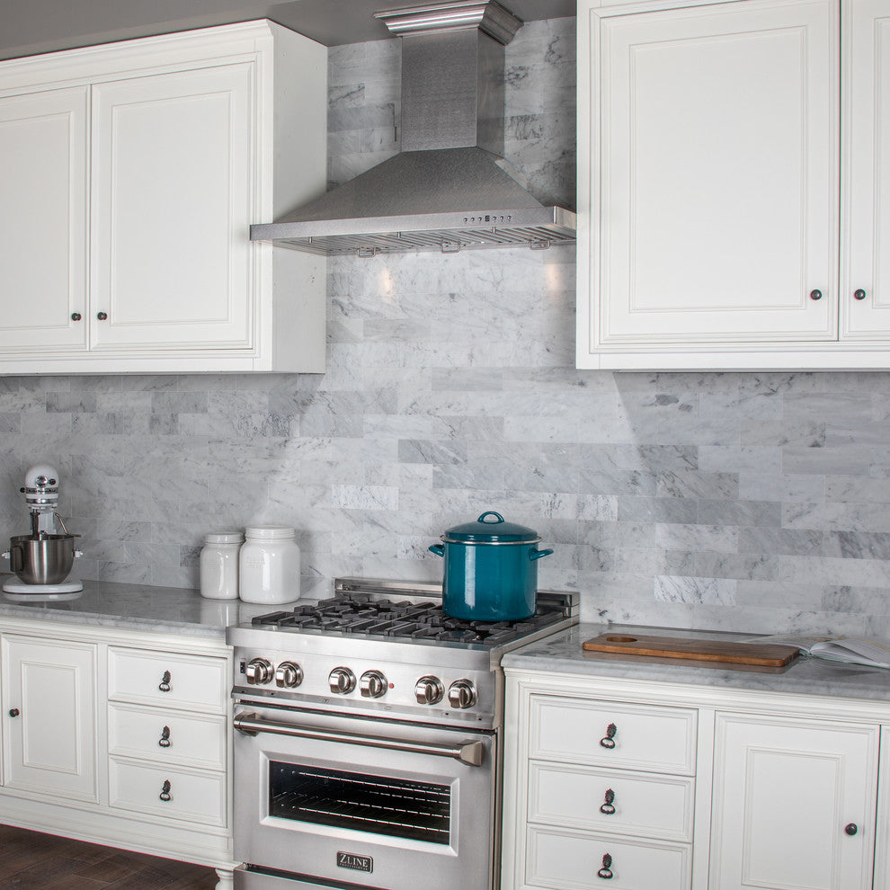 ZLINE 36" Designer Series DuraSnow Stainless Steel Wall Mount Range Hood