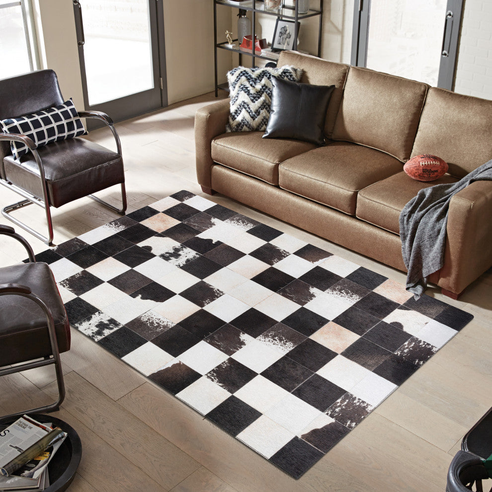 Indoor/Outdoor Stetson SS10 Midnight Machine Washable 3' x 5' Rug