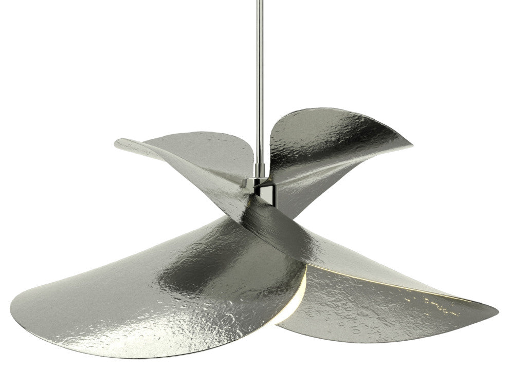Hibiscus Large Pendant, Sterling Finish, Standard Overall Height