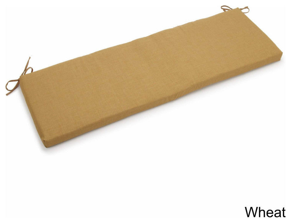 57"x19" Outdoor Spun Polyester Loveseat Cushion, Wheat