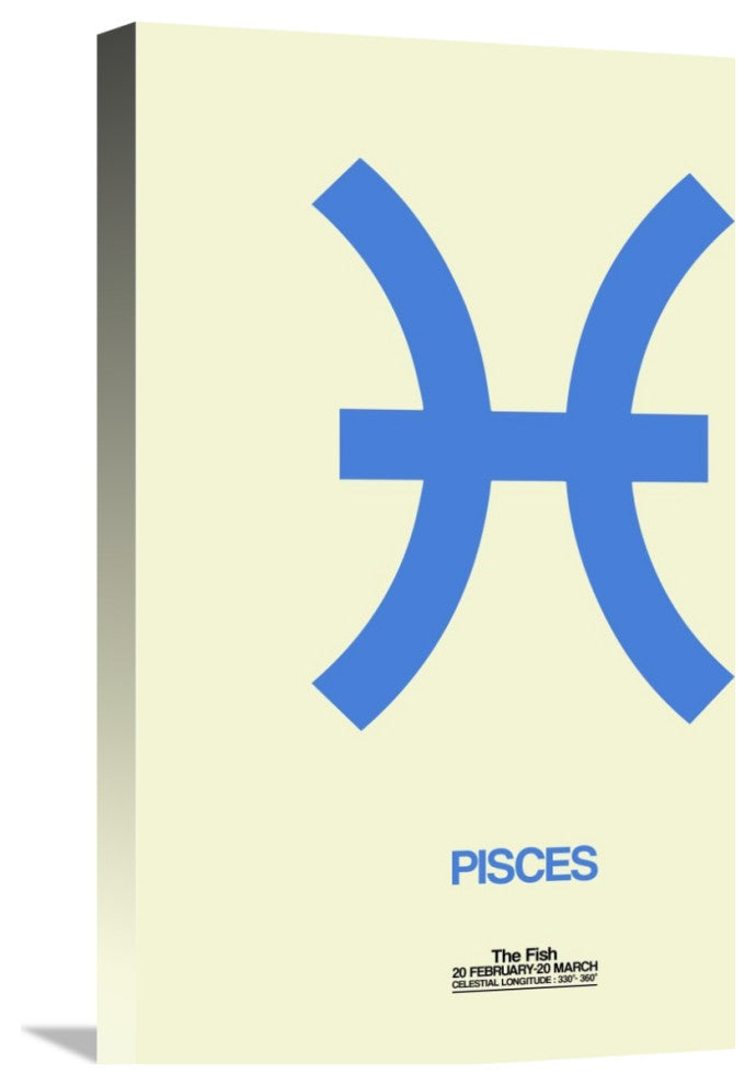 "Pisces Zodiac Sign Blue" Fine Art Print
