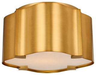 Lotus 10 In Flush Mount, Brass