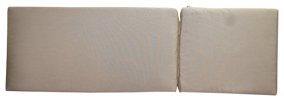 Sunbrella Designer Chaise Lounge Cushions Knife Edge Set of 2, Canvas Beige
