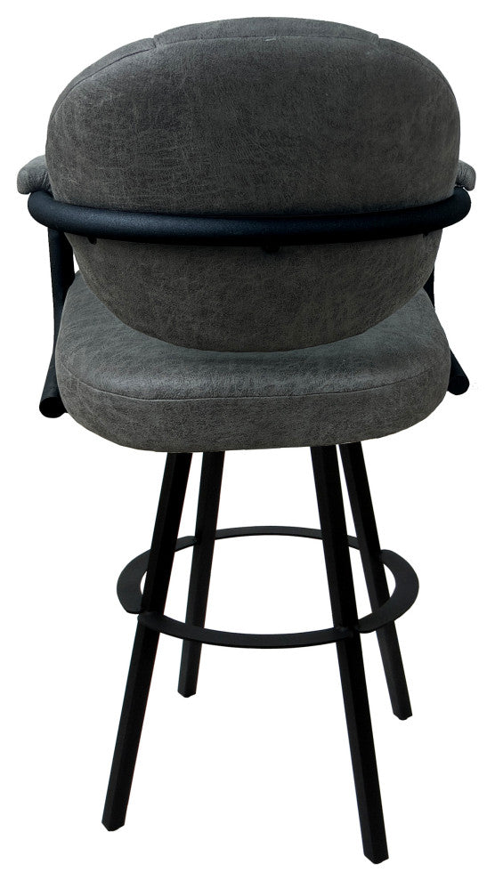 Swivel Metal Bar Stool M-70 Warren Base, Northwest Elk/Black, 34"