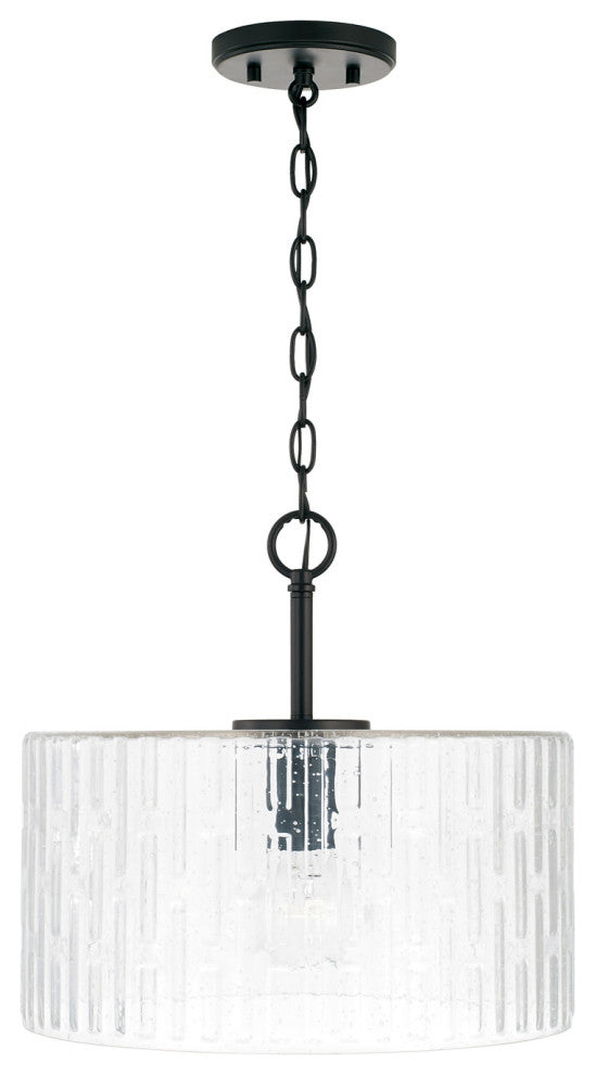 Capital Lighting 241311 Emerson 15"W Semi-Flush Drum Ceiling - Matte Black