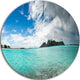 Bora Bora French Polynesia Panorama, Seascape Round Wall Art, 11"
