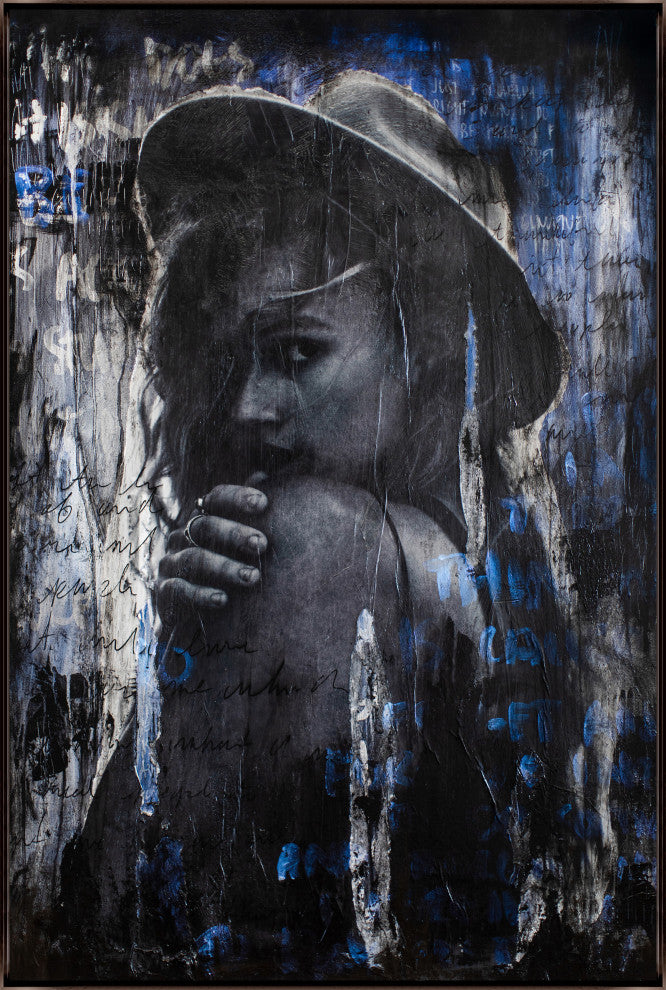 40x60 Come with Me II, Framed Artwork, Espresso