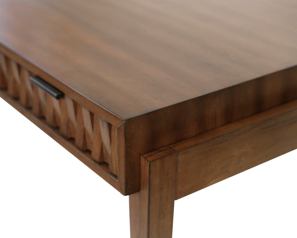 Mid-century Modern Writing Desk, Office Desk, Brown