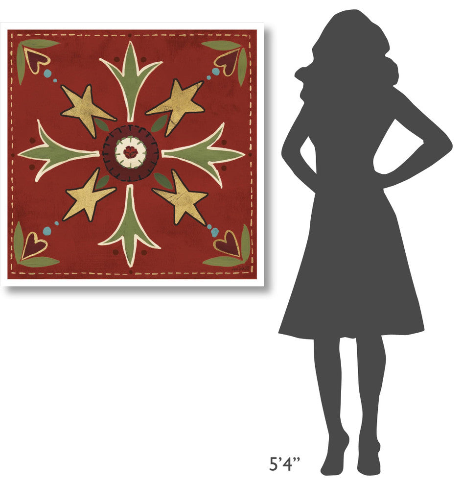 "Festive Tiles III" Digital Paper Print by Anne Tavoletti, 38"x38"