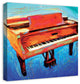 Painted Jazz Piano 20x20 Print on Canvas