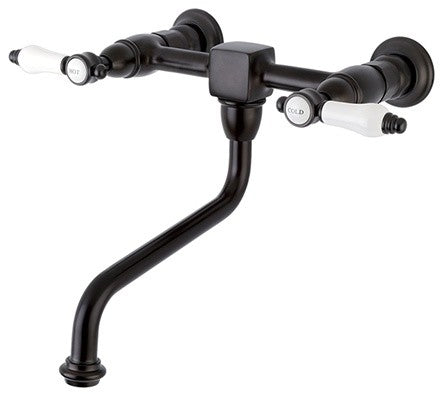 Kingston Brass Wall Mount Bathroom Faucet, Oil Rubbed Bronze