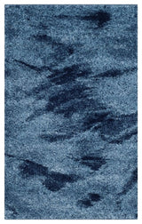 Safavieh Retro 2'6" X 4' Power Loomed Rug in Light Blue and Blue