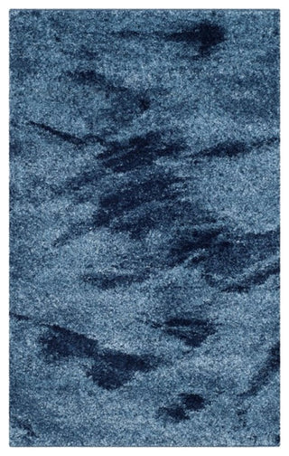 Safavieh Retro 2'6" X 4' Power Loomed Rug in Light Blue and Blue