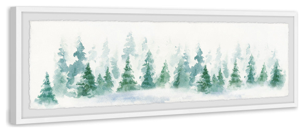 "The Forest of Fir" Framed Painting Print, 30x10