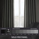 Faux Linen Darkening Curtain Single Panel, Blazer Gray, 50"x96"