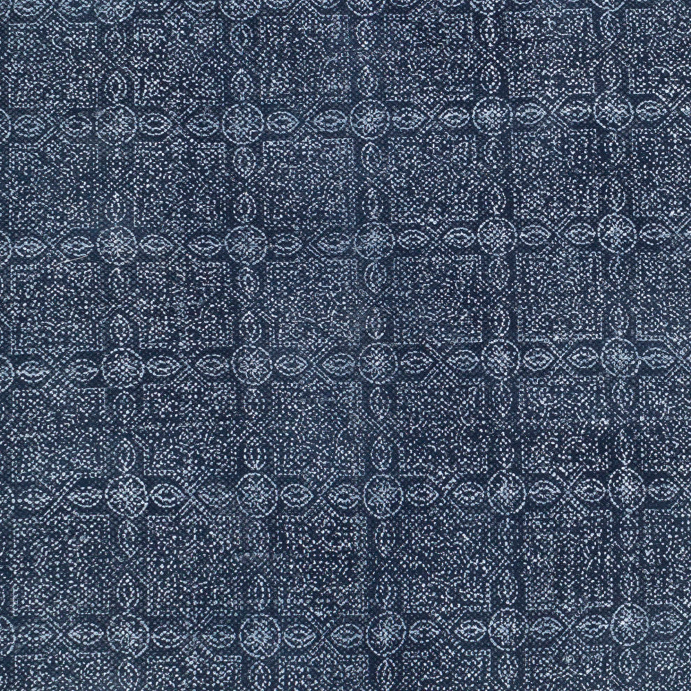 Surya Rajasthan RAJ-2300 8' Round Rug, Navy/White/Cream