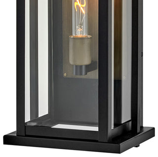 Hinkley Langston Tall Outdoor Wall Mount Lantern, Black + Burnished Bronze