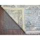 Ivory Hand Knotted Afghan Angora Oushak With Leaf Design Soft Wool Rug, 8'x9'9"