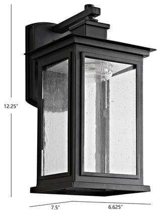 Safavieh Taylen Outdoor Wall Lantern Oil Rubbed Bronze, Black