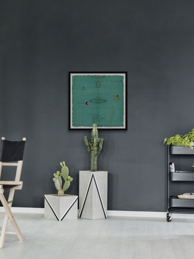 "Planet Motion" Framed Painting Print, 12x12