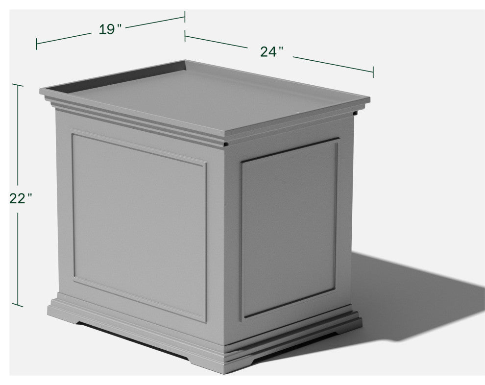 Veradek Brixton Tray Table, Grey, 22 Inch, 1 Pack