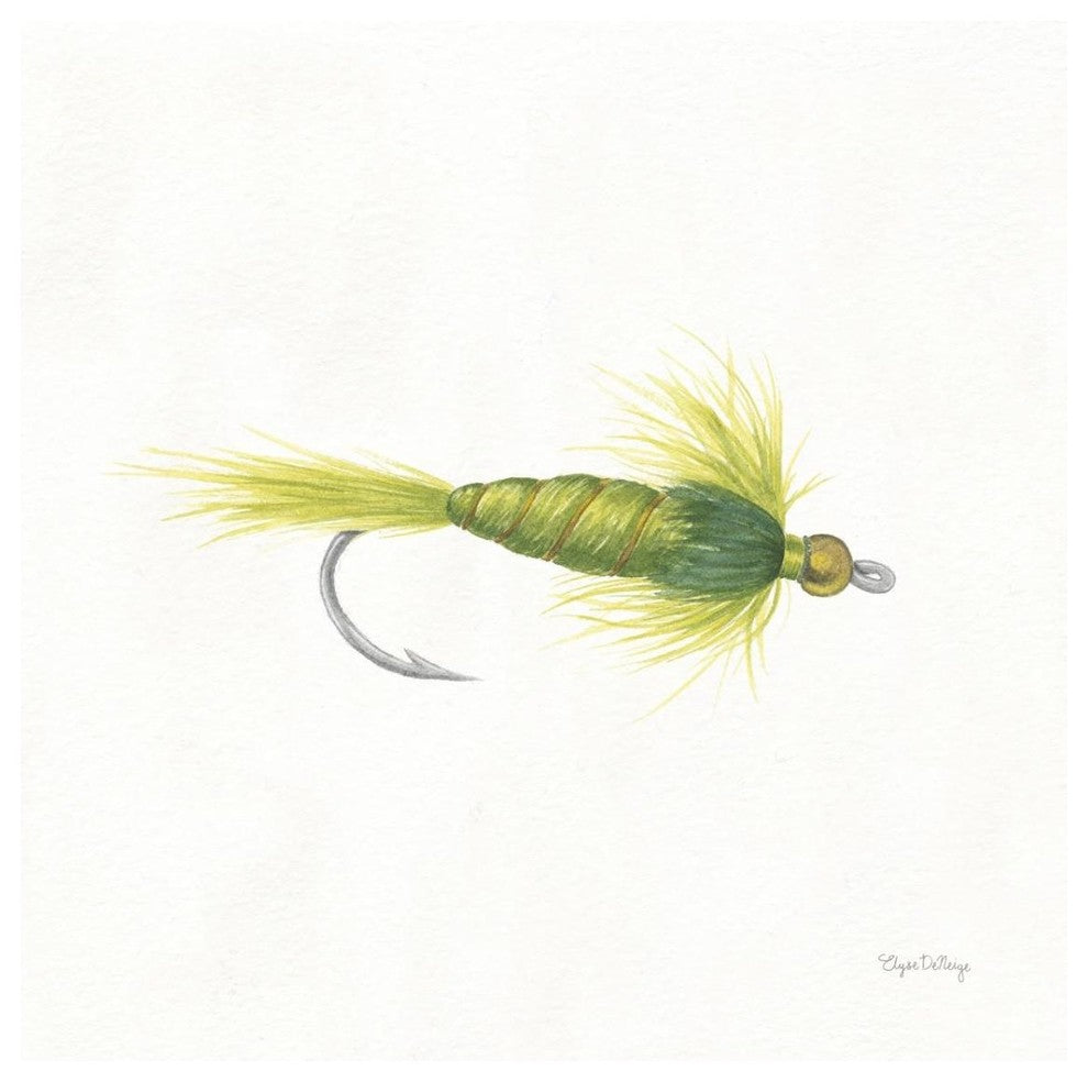 "Gone Fishin IV" Digital Paper Print by Elyse DeNeige, 32"x32"