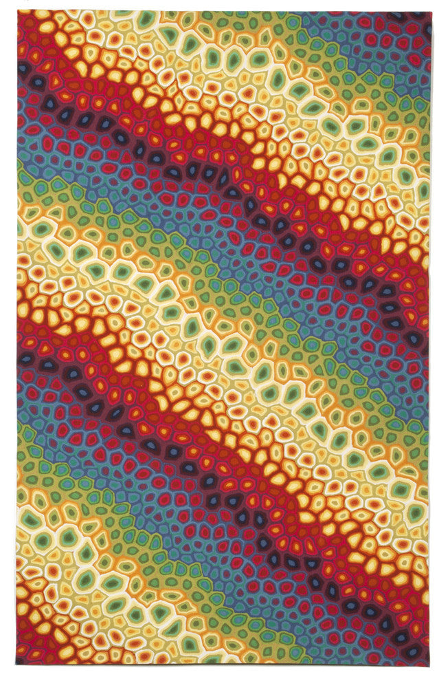 Visions IV Pop Swirl Indoor/Outdoor Rug Multi 3'6"x5'6'