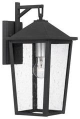 Stoneleigh One Light Outdoor Wall Mount, Mottled Black