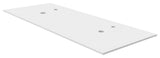 Modern Rectangular Bathroom Countertop Shelf, White Solid Surface, 60"