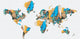 Studio Map Mural, Gris Bottle, Peel and Stick, 1 Panel, 87"x42"