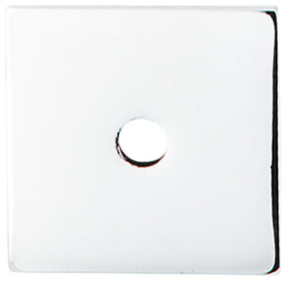 Top Knobs TK94 1 Inch Square Cabinet Knob Backplate - Polished Chrome