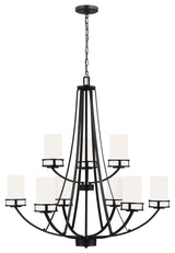 Robie 9-Light Chandelier, Midnight Black
