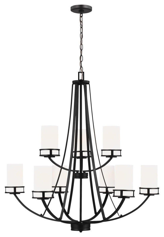 Robie 9-Light Chandelier, Midnight Black
