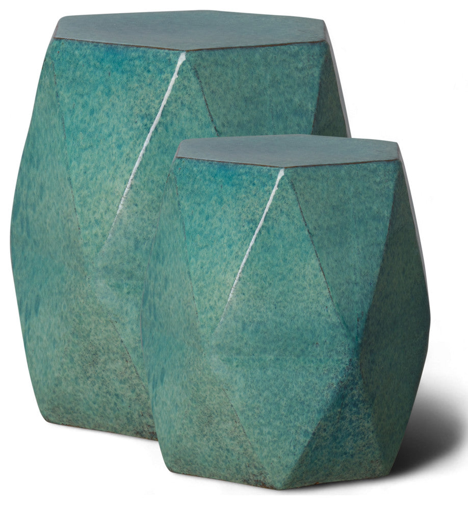 Large Teal Matrix Stool