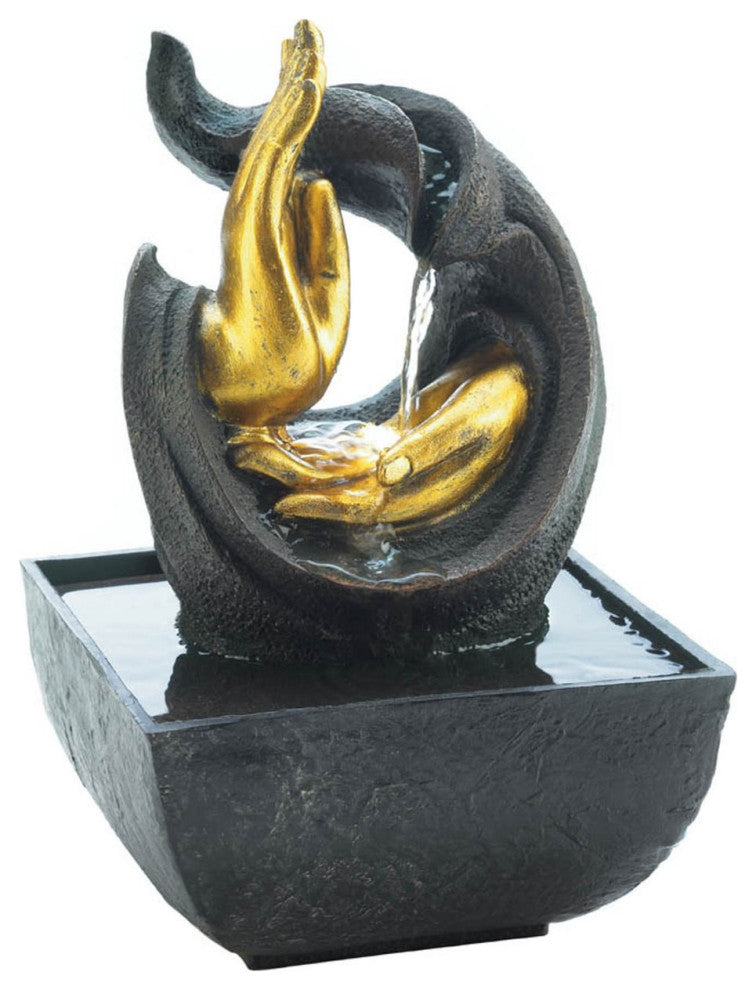 Golden Hands Accent Tabletop Fountain