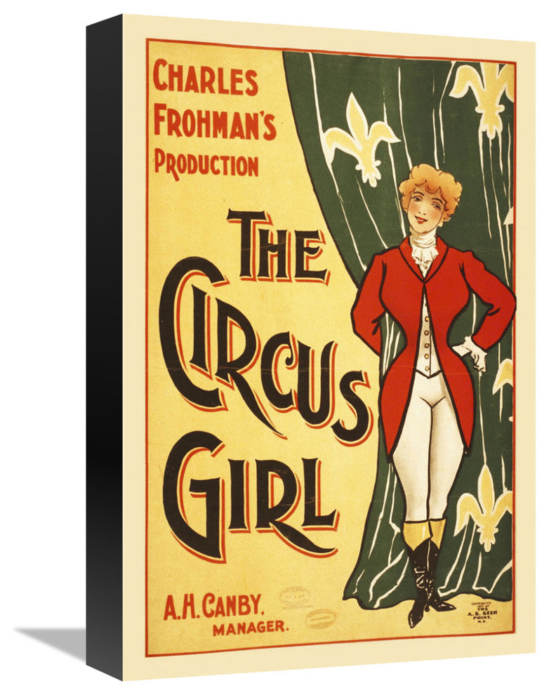 "Vintage Circus Poster" Canvas by Hollywood Photo Archive, 11x16"