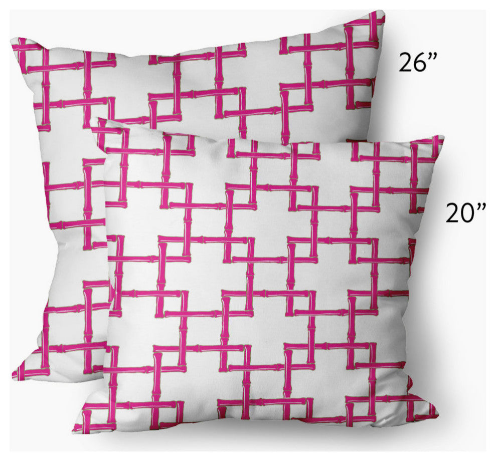 Bamboo Decorative Throw Pillow, Orchid, 26"x26"