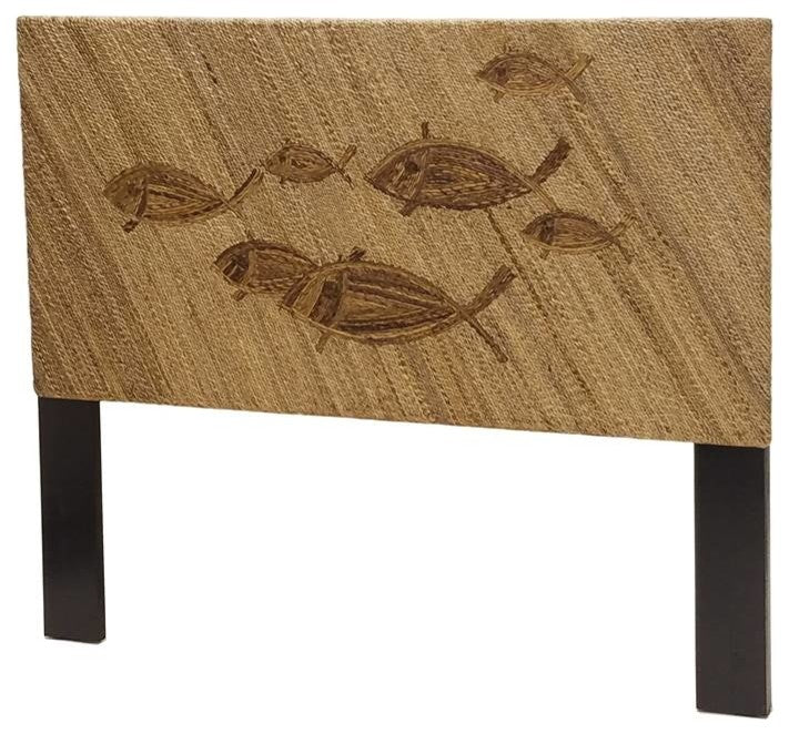 School of Fish Weave Twin Headboard, Natural