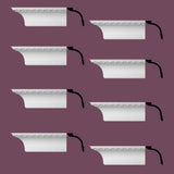 Ornate Cornice White Urethane Ashlyn Design 8 Pieces Totaling 752" Length