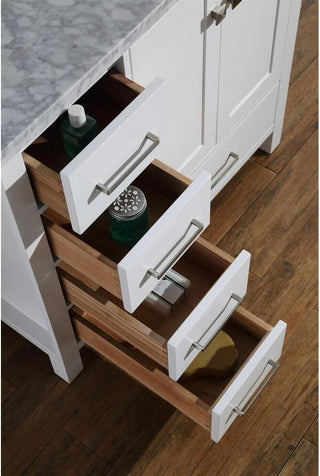 Ariel Cambridge 37" Vanity, White, Rectangular Sink With Mirror, Right Offset