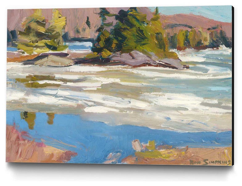 "Little Running River" Museum Mounted Canvas Print, 32"x24"