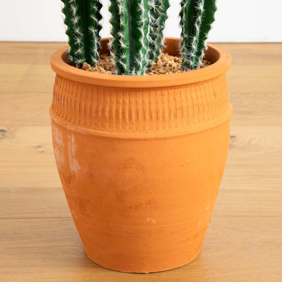 41in. Artificial Cactus, Terracotta Planter