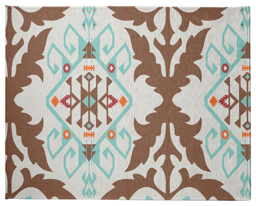 Bombay Medallion Spring Chenille Rug, Light Blue, 8'x10'